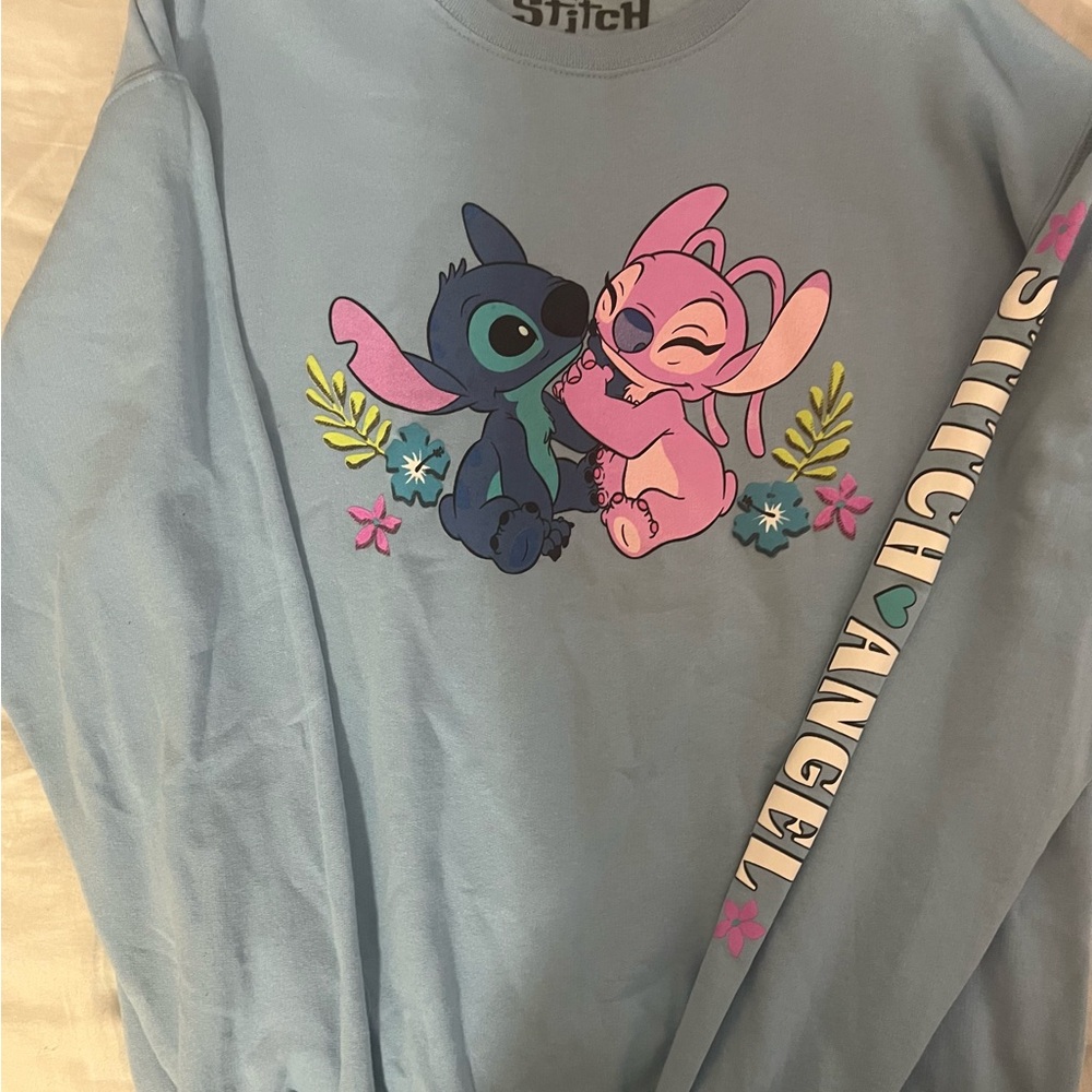 Stitch 💙 Angel Light Blue Sweater